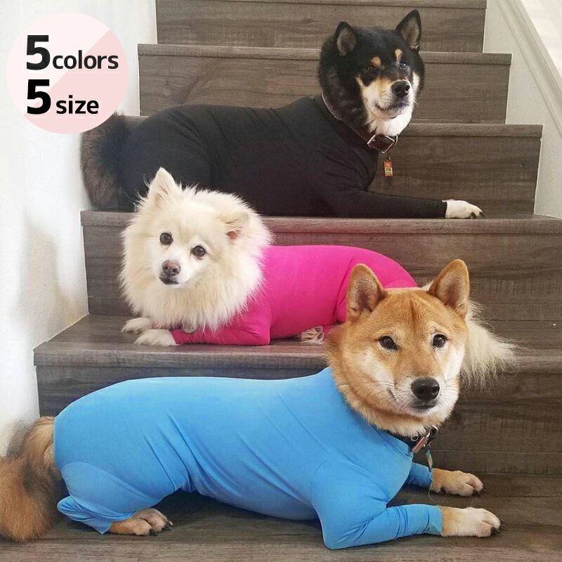 犬服 猫服 いぬ服 ねこ服 全身カバー 四脚タイプ ストレッチ素材 ペット用インナー 秋冬 防寒 保温 抜け毛対策 皮膚保護 介護服 術後服 中型犬 大型犬対応 シンプル 無地 伸縮性抜群 ペットウェア ドッグウェア つなぎ 4脚つなぎ ルームウェア 抜け毛対策