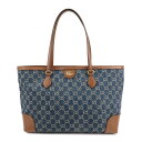 GUCCI グッチ GGマーモント デニム ミディアム トートバッグ ショルダーバッグ ブラウン ブルー 631685【中古】【良品】【送料無料】【返品可】
