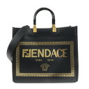 FENDI VERSACE フェンディ ヴェルサーチ フェンダーチェ レザー サンシャイン ミディアム トートバッグ 8BH386【中古】【美品】【送料無料】【...