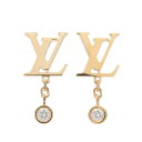 Louis Vuitton ルイヴィトン ピュス イディール ブロッサム LV ダイヤ ピアス K18YG 750YG イエローゴールド Q96495【中古】【新品仕上げ済み】【送料無料】【返品可】
