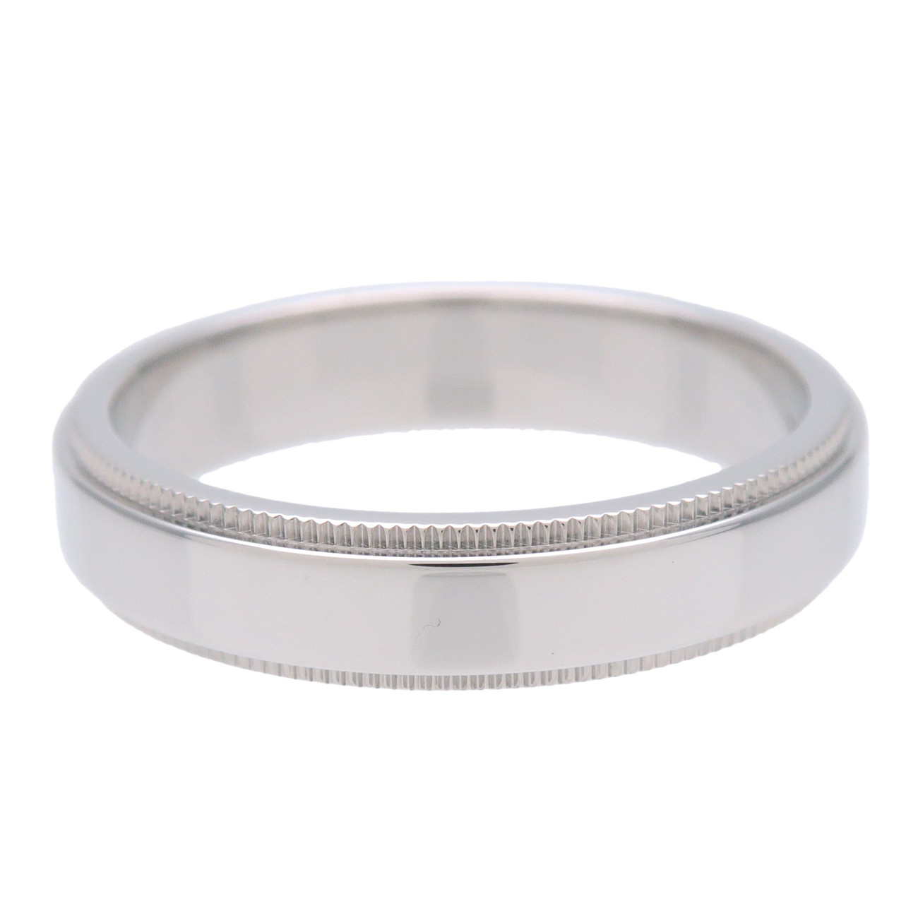 Tiffany&Co. ティファニー ミルグレインバンド リング 4mm PT950 13.5号 プラチナ【中古】【新品仕上げ済み】【送料無料】【返品可】