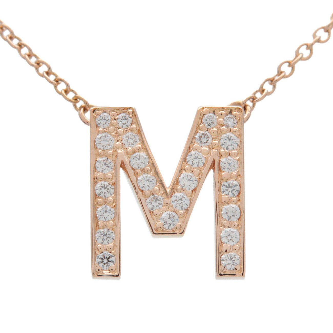 Tiffany&Co. ティファニー レターイニシャル M ネックレス K18PG 750PG ピンクゴールド【中古】【新品仕上げ済み】【送料無料】【返品可】