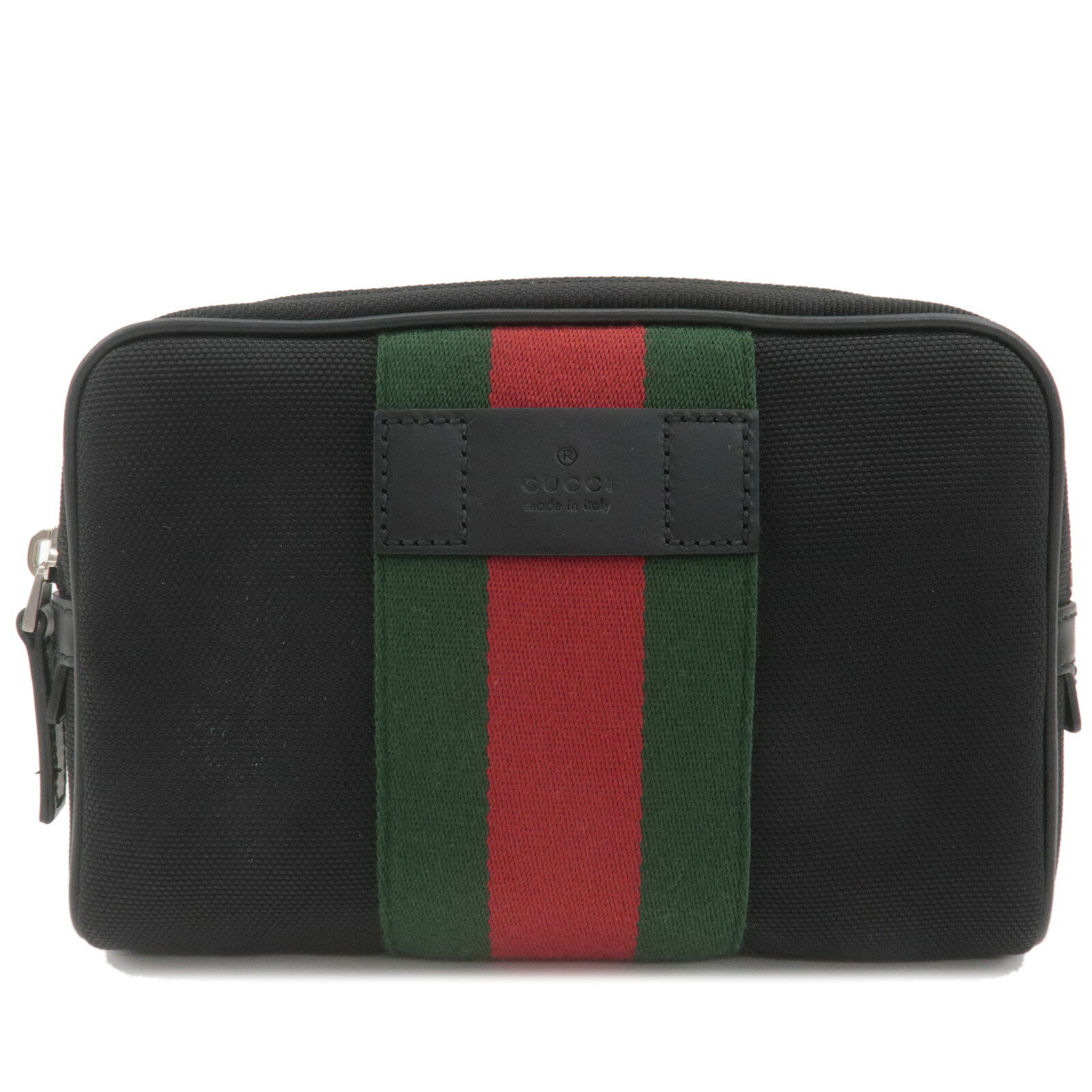 GUCCI グッチ シェリー キャンバス×レザー ウエストバッグ ウエストポーチ ボディバック ブラック 黒 630919 ブランド バッグ 鞄【メーカーアウトレット品】【中古】【良品】【送料無料】【返品可】