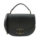 CHANEL シャネル マトラッセ ラムスキン レザー 2WAYバッグ ハンドバッグ ショルダーバッグ ブラック ゴールド金具 ブランド バッグ 鞄【中古】【良...