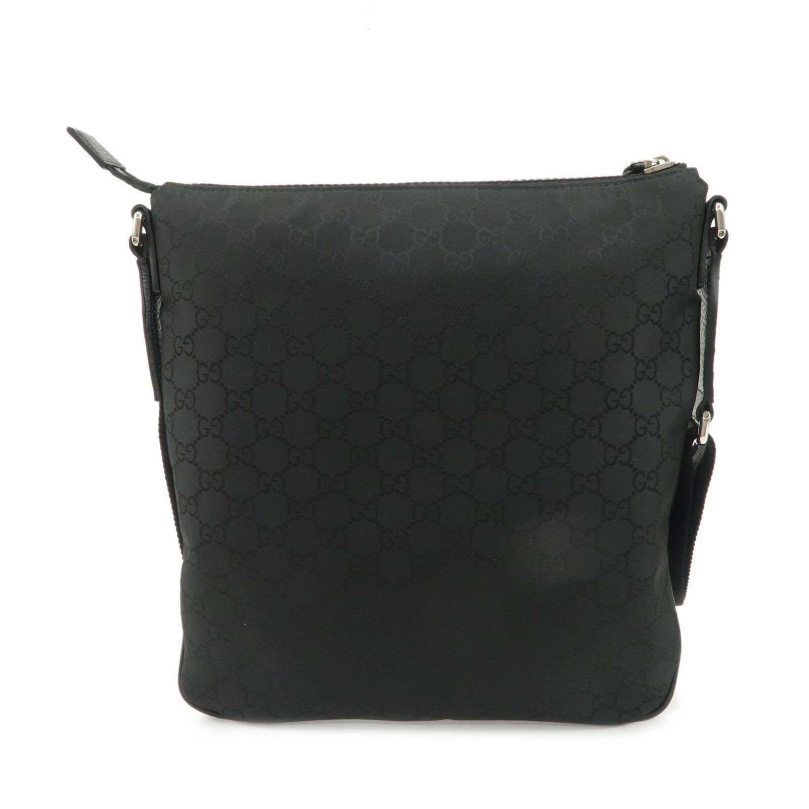 GUCCI グッチ GGナイロン レザー ショルダーバッグ ブラック 449184 ブランド バッグ 鞄【中古】【超美品】【送料無料】【返品可】