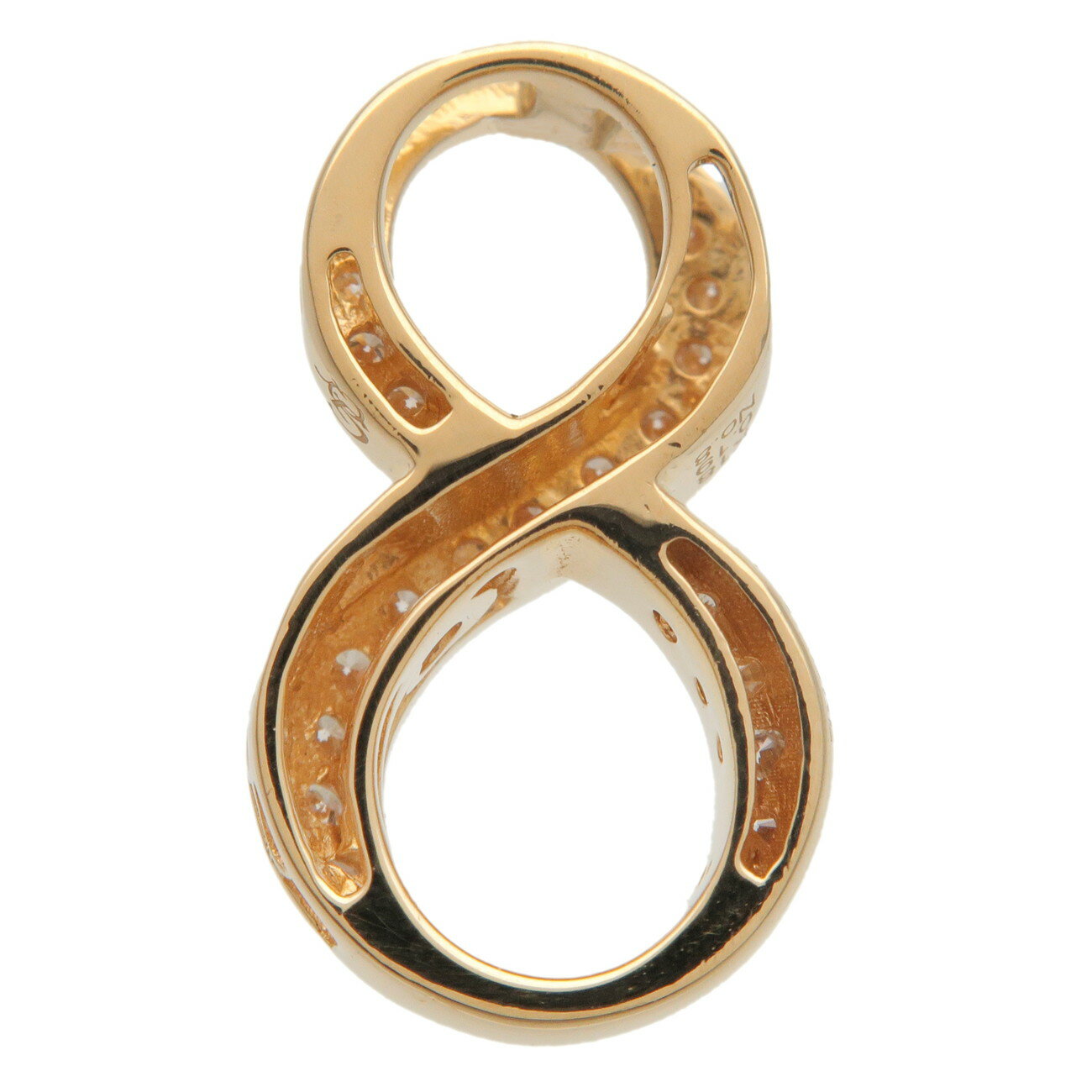 NOMBRE ノンブル ナンバー ダイヤ ネックレス スモール ペンダントトップ No.8 0.19ct K18YG 750YG イエローゴールド レディース ブランド ジュエリー アクセサリー【中古】【新品仕上げ済み】【送料無料】【返品可】