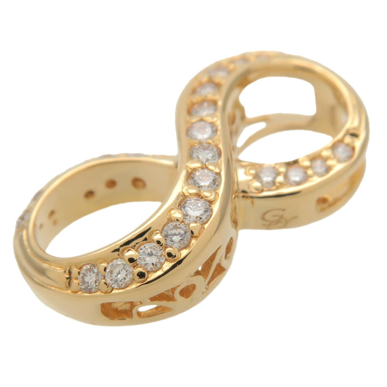 NOMBRE ノンブル ナンバー ダイヤ ネックレス スモール ペンダントトップ No.8 0.19ct K18YG 750YG イエローゴールド レディース ブランド ジュエリー アクセサリー【中古】【新品仕上げ済み】【送料無料】【返品可】