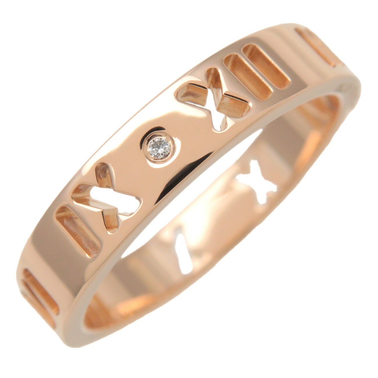 Tiffany&Co. ティファニー ピアスドアトラス 4Pダイヤ リング 8.5号 K18PG 750PG ピンクゴールド ブランド ジュエリー アクセサリー 指輪【中古】【新品仕上げ済み】【送料無料】【返品可】