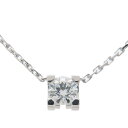 Cartier カルティエ Cドゥカルティエ ダイヤ ネックレス 0.19ct F-VVS2-EXCELLENT K18WG 750WG ホワイトゴールド カルチェ レディース ブランド ジュエリー アクセサリー 【正規ブランド証明書付属】【中古】【新品仕上げ済み】【送料無料】【返品可】