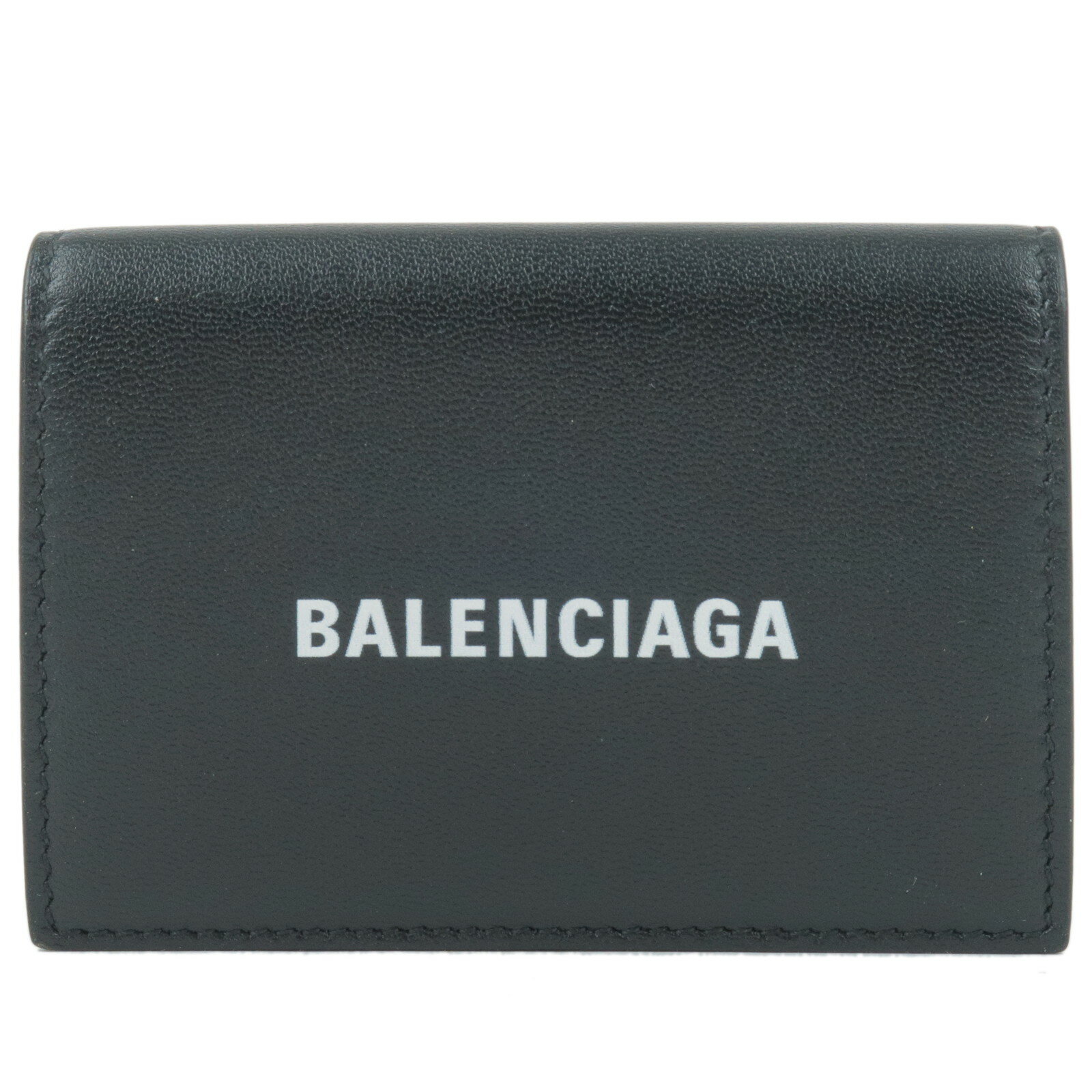 BALENCIAGA バレンシアガ レザー キャッシュミニウォレット 三つ折り 財布 ブラック 黒 594312 ブランド 財布