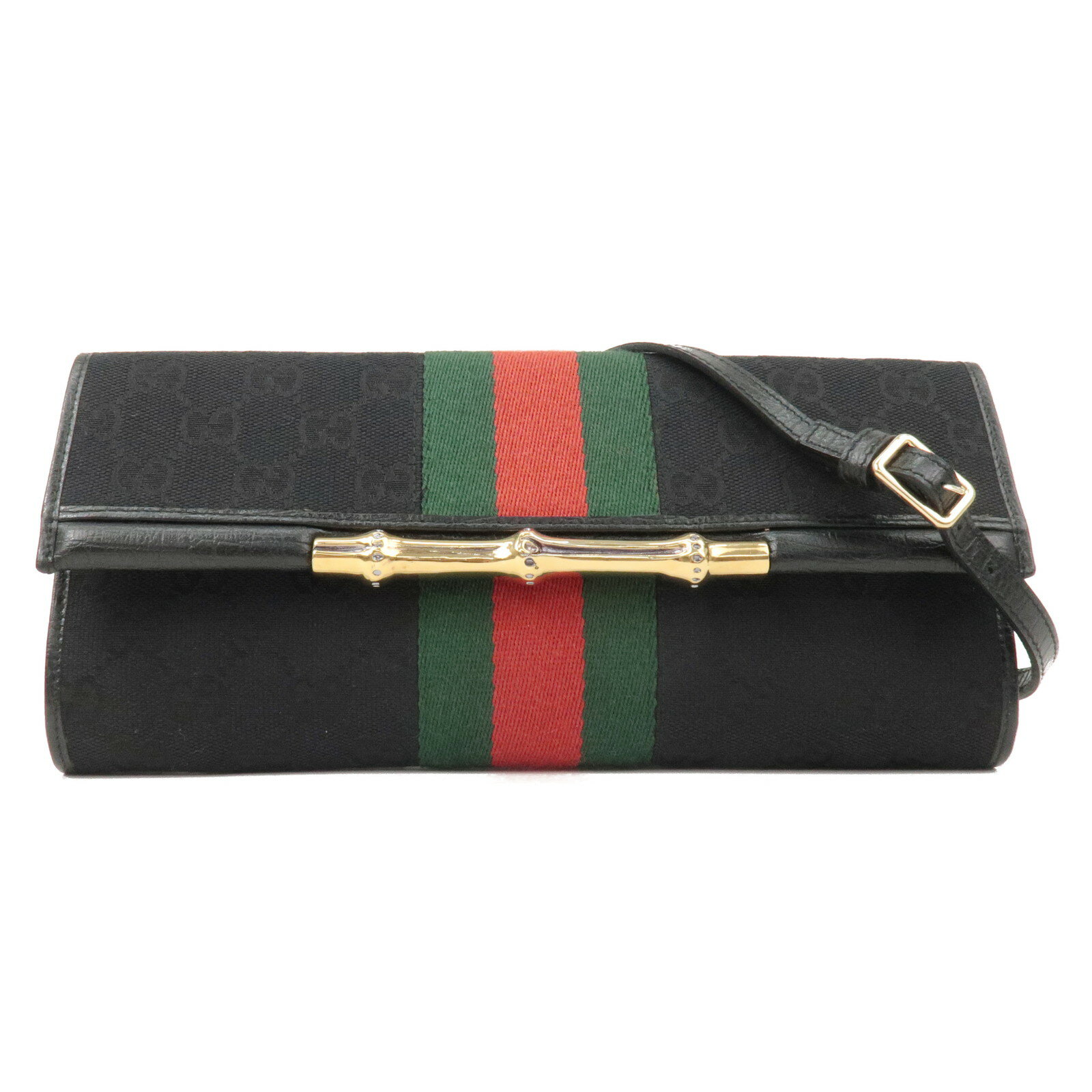 GUCCI グッチ シェリー バンブー GGキャンバス×レザー 2WAYバッグ ショルダーバッグ クラッチバッグ 斜め掛け ブラック 黒 131994 ブランド バッグ 鞄