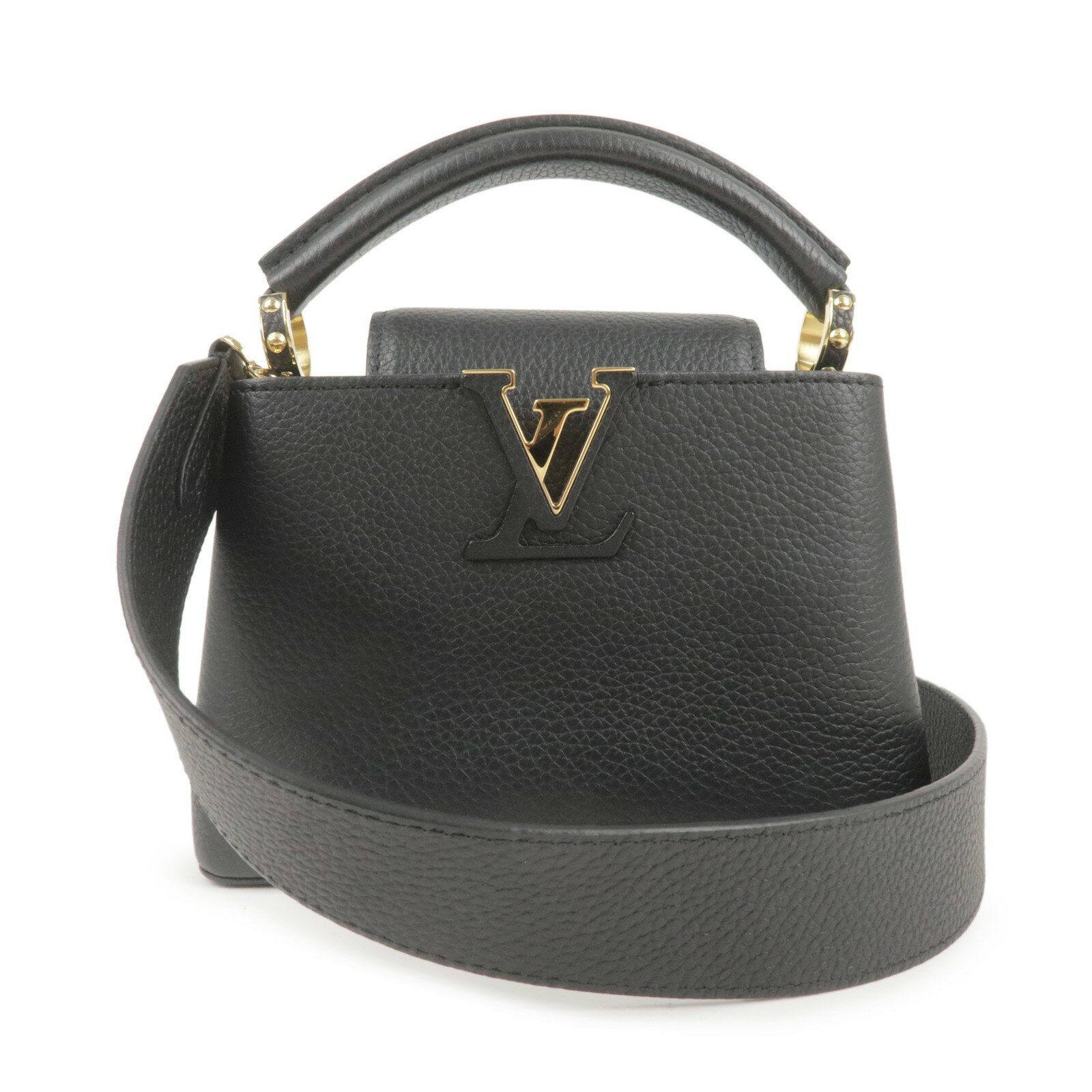 LOUIS VUITTON ルイヴィトン カプシーヌMINI 2WAYバッグ ハンドバッグ ショルダーバッグ ブラック 黒 M56071 ルイ ヴィトン LV ブランド バッグ 鞄【中古】【美品】【送料無料】【返品可】