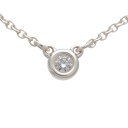 Tiffany&Co. ティファニー バイザヤード 1Pダイヤ ネックレス 0.03ct SV925 シルバー レディース ブランド ジュエリー アクセサリー【中古】【新品仕上げ済み】【送料無料】【返品可】