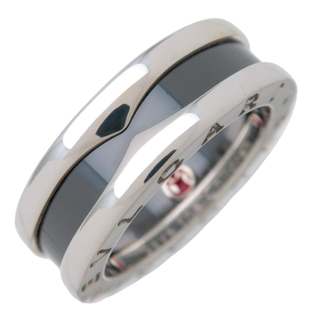 楽天ブランドショップ CLASS-ABVLGARI ブルガリ B-zero1 セーブザチルドレン リング #51（10号） SV925 ブラックセラミック シルバー ブラック【中古】【新品仕上げ済み】【送料無料】【返品可】