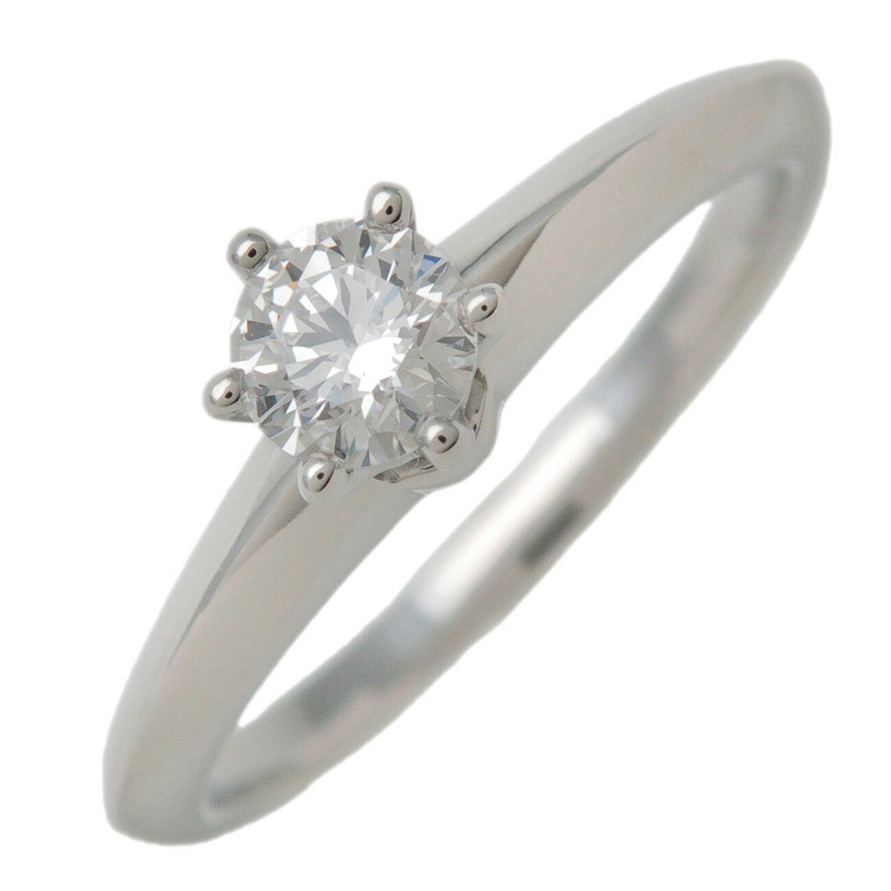 Tiffany&Co. ティファニー ソリティア ダイヤモンドリング 0.22ct PT950 プラチナ US4(7.5号)E/VVS2/3E..