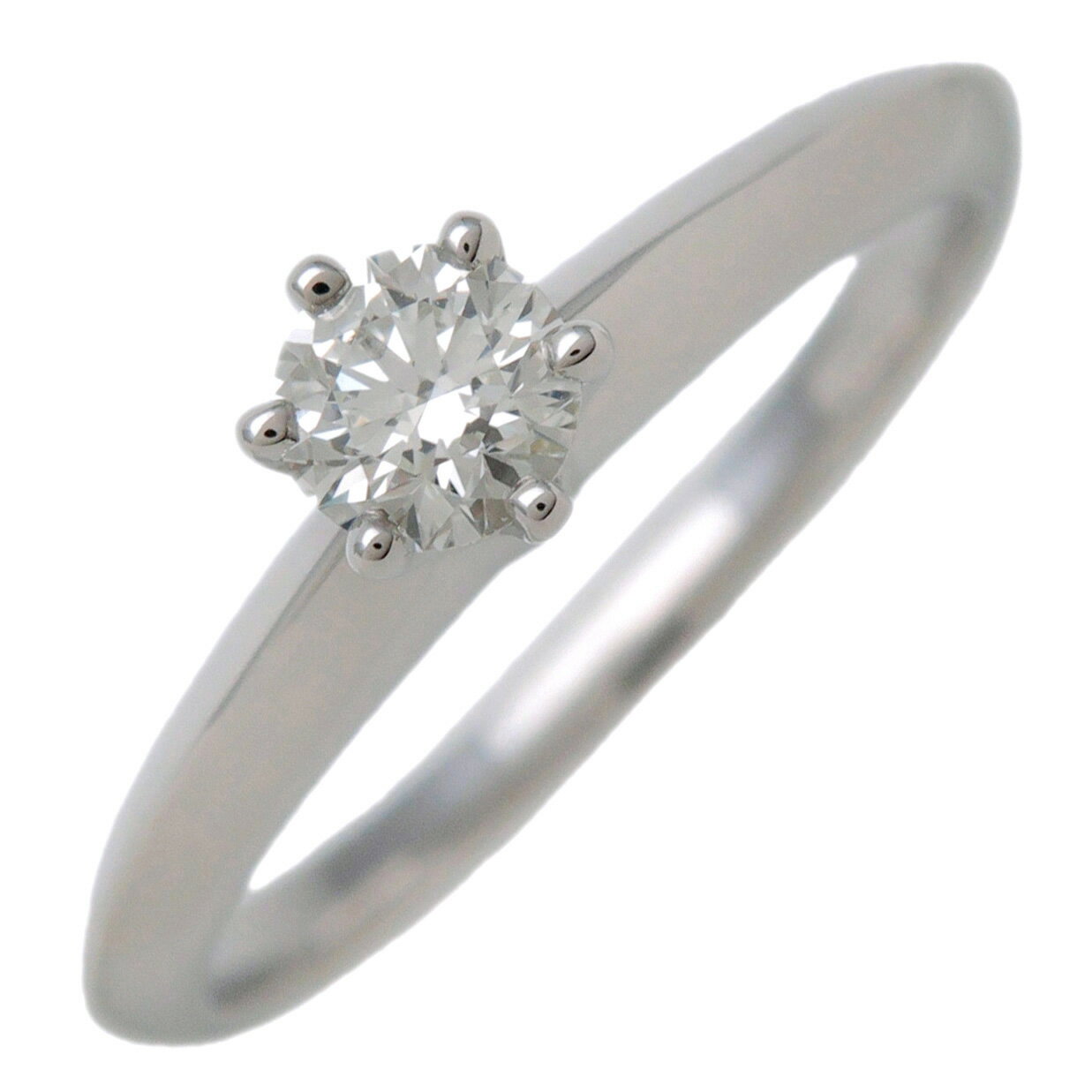 Tiffany&Co. ティファニー ソリティア ダイヤモンドリング 指輪 0.19ct PT950 プラチナ US4(7号) E/VVS..