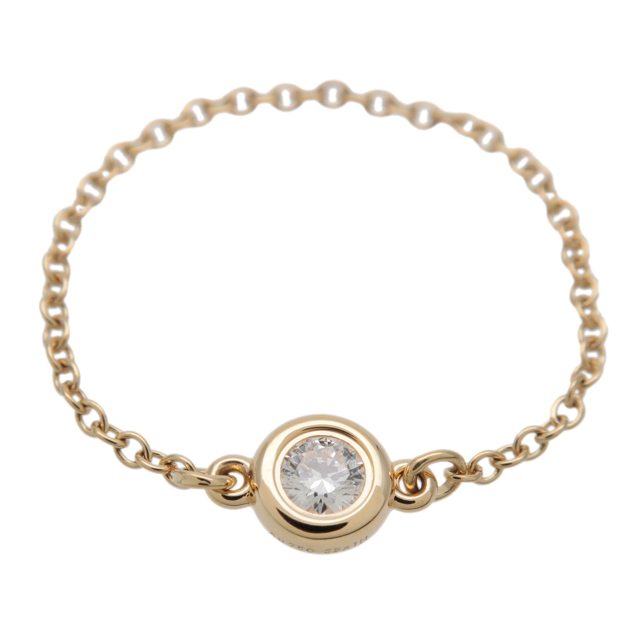 Tiffany&Co. ティファニー エルサ・ペレッティ バイザヤード 1Pダイヤ リング 750YG 13号【中古】【新品仕上げ済み】【送料無料】【返品可】