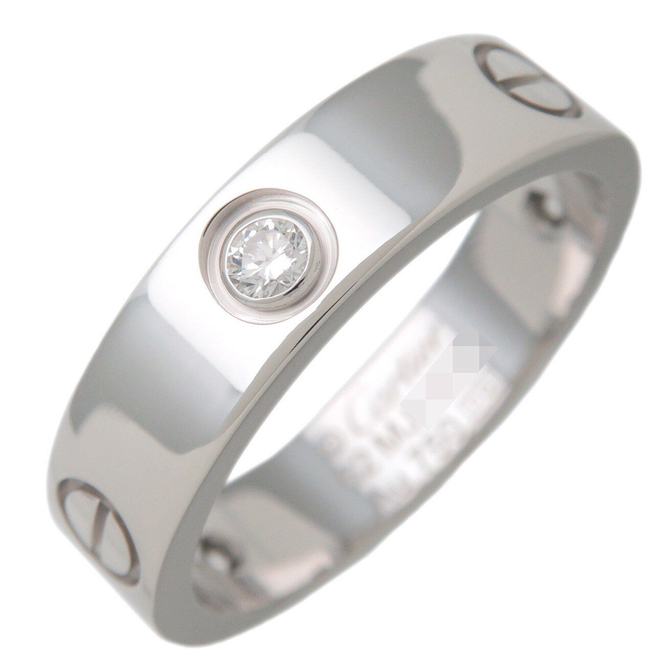 Cartier カルティエ ラブ リング 3P ダイヤ ハーフダイヤ 0.23ct 指輪 #62 (21号) K18 750WG ダイヤモンド ホワイトゴールド【中古】【新品仕上げ済み】【送料無料】【返品可】