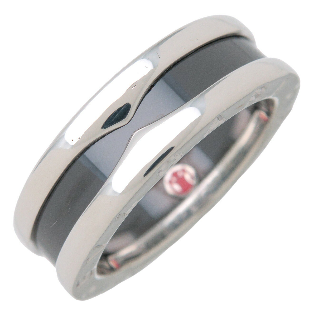 BVLGARI ブルガリB-zero1 セーブザチルドレン リング 指輪 #55(14号) SV925 ブラックセラミック シルバ..