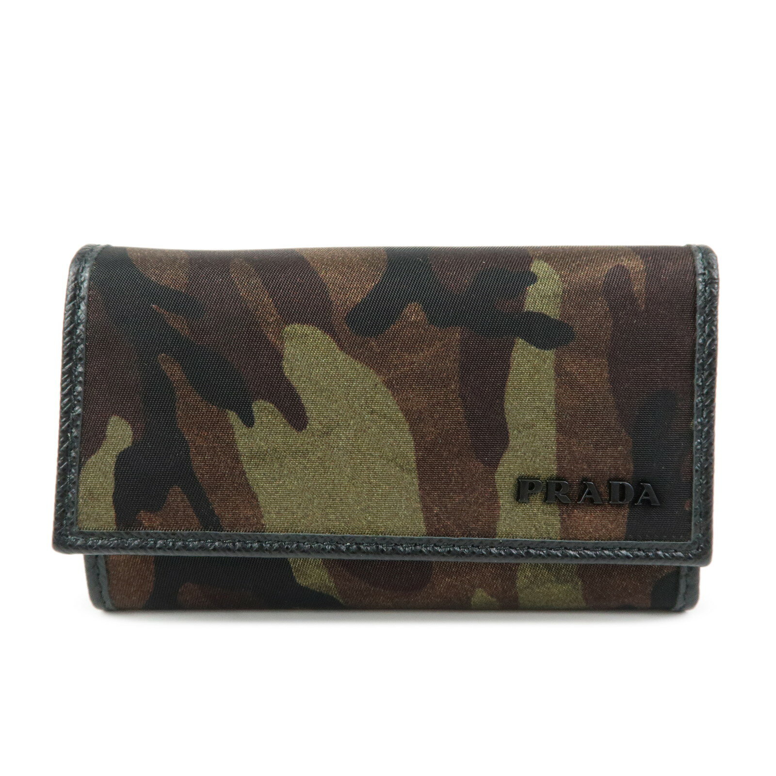 Rakuten - PRADA プラダ 6リング キーケース ナイロン レザー グリーン ブラック 1PG222【中古】【未使用品】【送料無料】【返品可】