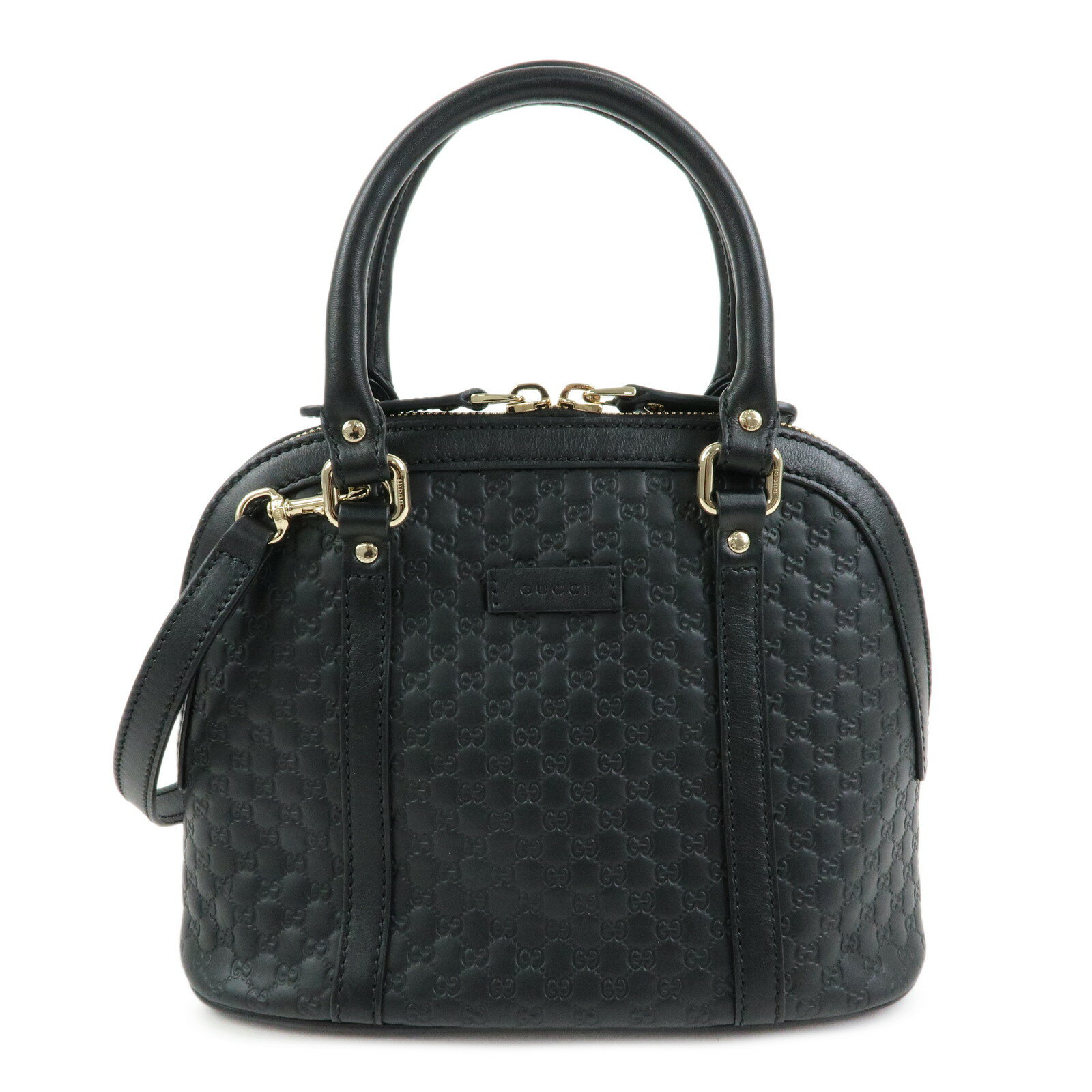 Rakuten - GUCCI グッチ マイクログッチシマ 2WAYバッグ ハンドバッグ ショルダーバッグ アウトレット レザー ブラック 449654【中古】【超美品】【送料無料】【返品可】