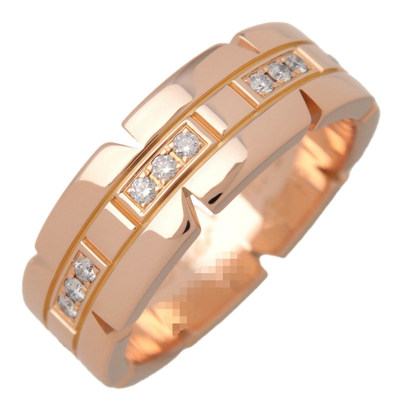 Rakuten - Cartier カルティエ タンクフランセーズ ダイヤ リング 指輪 #50 (10.5 号) K18 750PG ピンクゴールド 【正規ブランド証明書（2009年）】【中古】【新品仕上げ済み】【送料無料】【返品可】