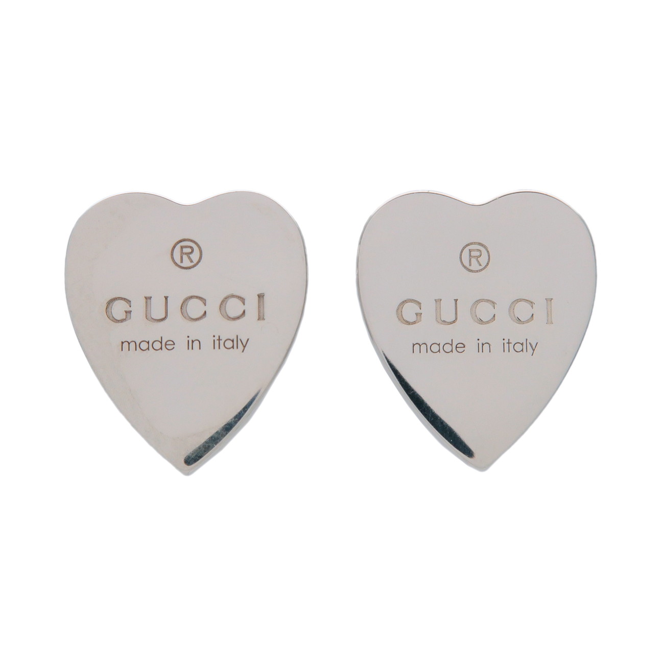Rakuten - GUCCI グッチ トレードマーク ハートシェイプ ピアス SV925 シルバー 223990【中古】【新品仕上げ済み】【送料無料】【返品可】
