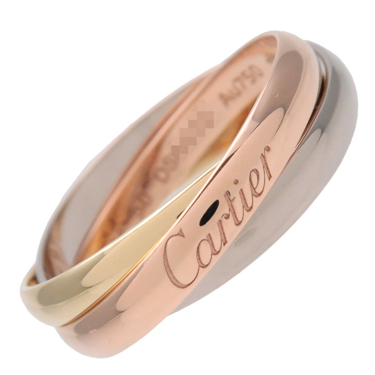 Rakuten - Cartier カルティエ トリニティ リングSM 指輪 #50(10.5号) K18 750YG/WG/PG イエローゴールド ホワイトゴールド ピンクゴールド【中古】【新品仕上げ済み】【送料無料】【返品可】