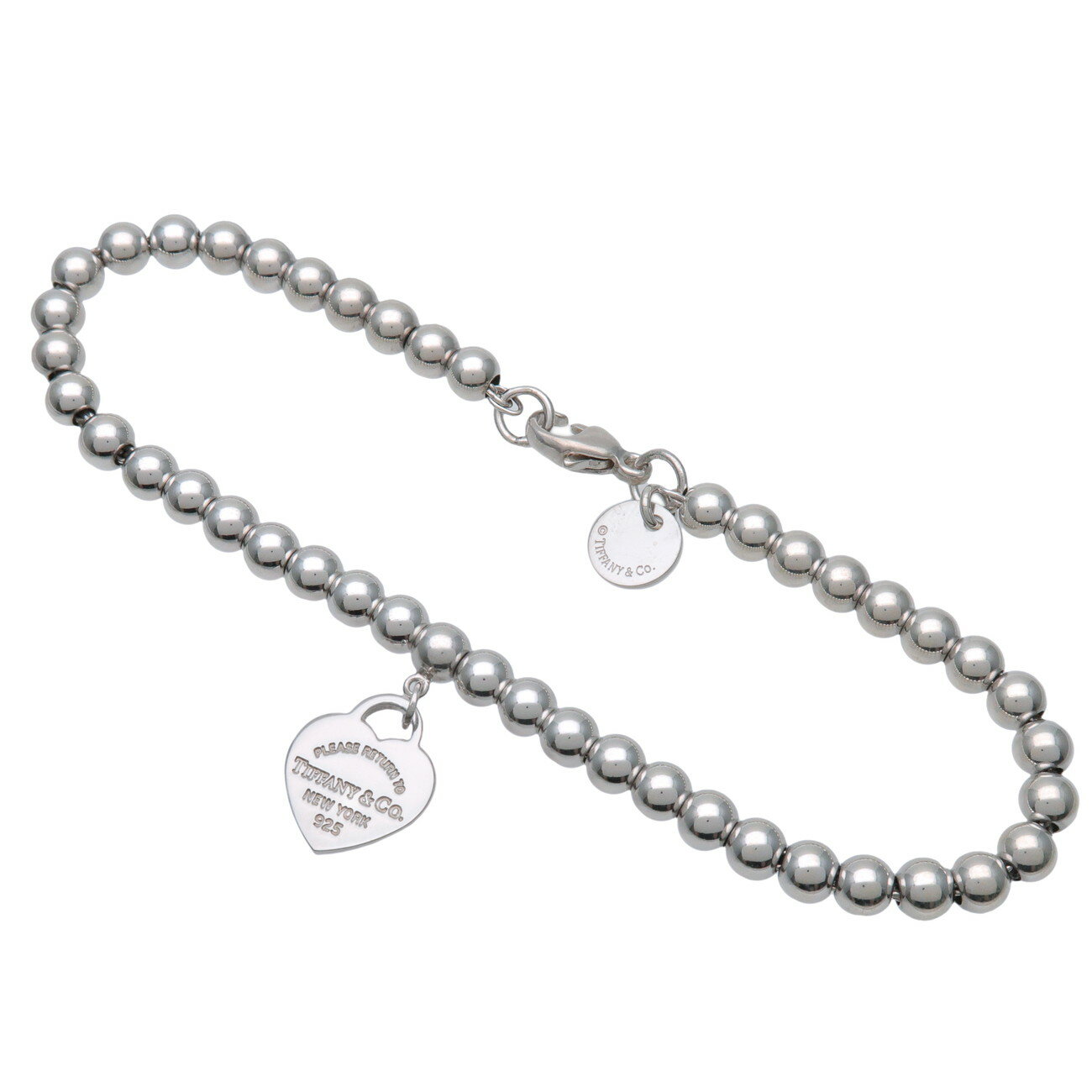 Rakuten - Tiffany&Co. ティファニー リターントゥティファニー ミニハートタグ ビーズ ブレスレット SV925 ブルー シルバー【中古】【新品仕上げ済み】【送料無料】【返品可】