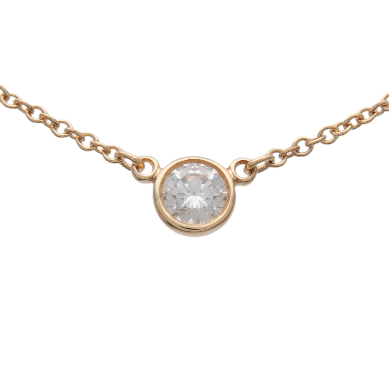 Rakuten - Tiffany&Co. ティファニー バイザヤード 1Pダイヤ ネックレス K18 750YG イエローゴールド【中古】【新品仕上げ済み】【送料無料】【返品可】