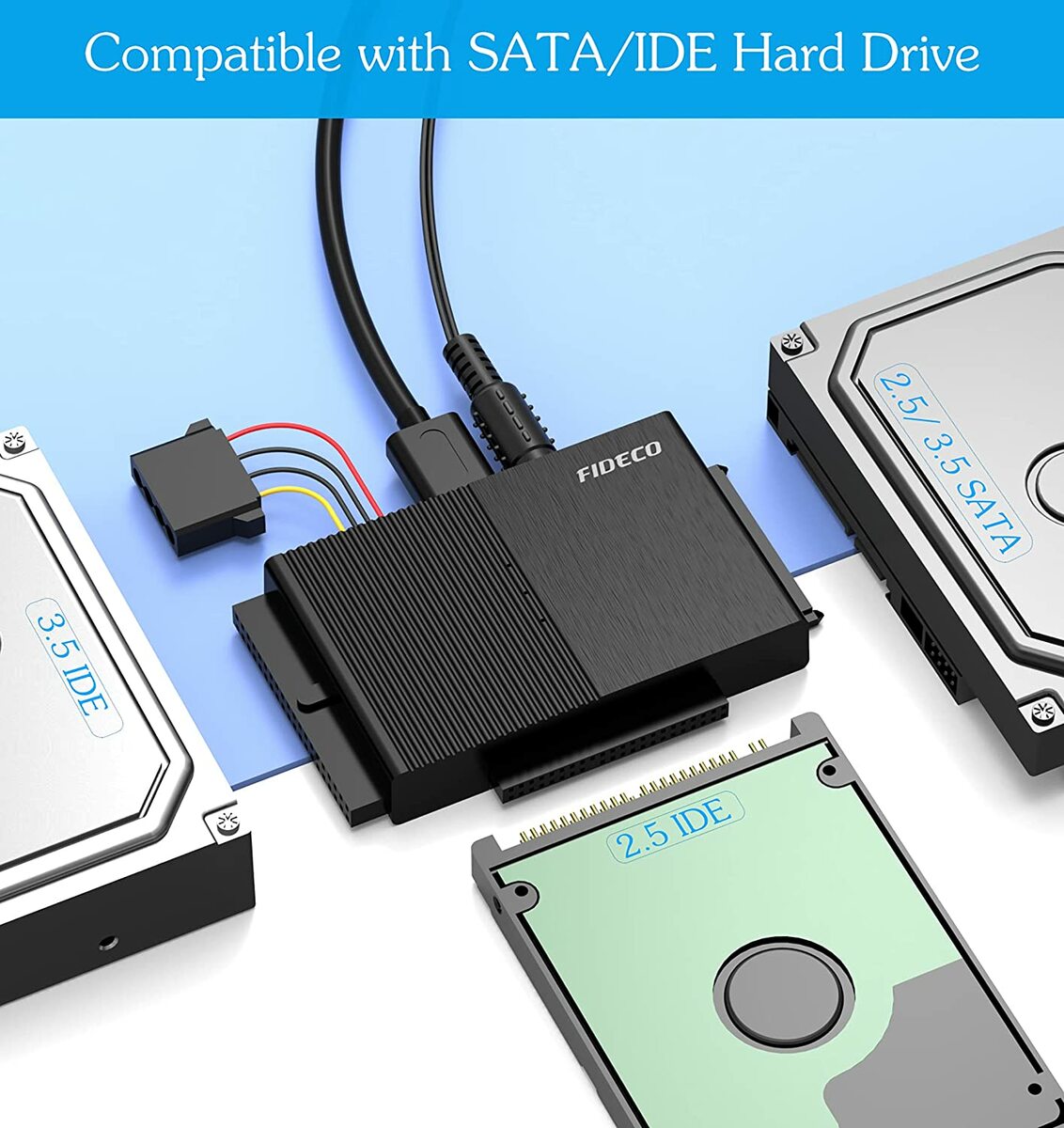 【新入荷商品】【2021新発売期間限定の値段】FIDECOSATA/IDE変換アダプタハードディスクUSB3.0SATAI/II/IIIHDD/SSD対応コンバータ5Gbps高速伝送最大12TB簡単操作日本語取扱書付き送料無料