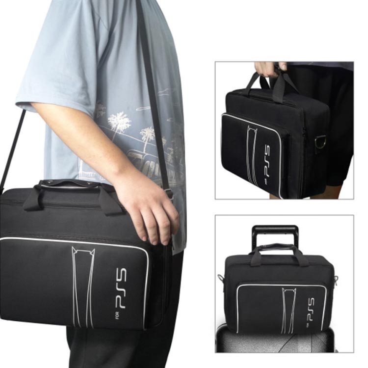 PS5 バッグ PS5 収納用バッグ PS5対応 保護バッグ プレイステーション5 キャリーバッグ 斜め掛け 手提げ 大容量 多機能 PS5 保護ケース プレステ5収納 Playstation PS5専用 収納ケース 全面保護 防塵 防水 耐衝撃 小物収納 持ち運び 軽量