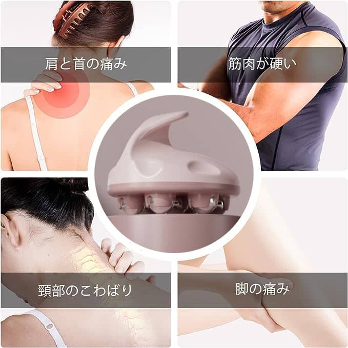 神秘の館のマッサージローラー 筋膜ローラー 足 手持ち挟む式 マッサージ器 マッサージ器 マッサージ ローラー 筋肉ほぐし軽量 むくみ こり セルライト 脚 足 ストレス解消 シェイプアップ 肩凝り 太もも ふくらはぎ 二の腕 ボディ 全身｜アングル2