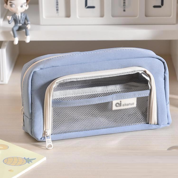 ペンケース 透明ポケット 大容量 オシャレ 大学生 シンプル 高校生 かわいい 女子 透明 ふでばこ 可愛..