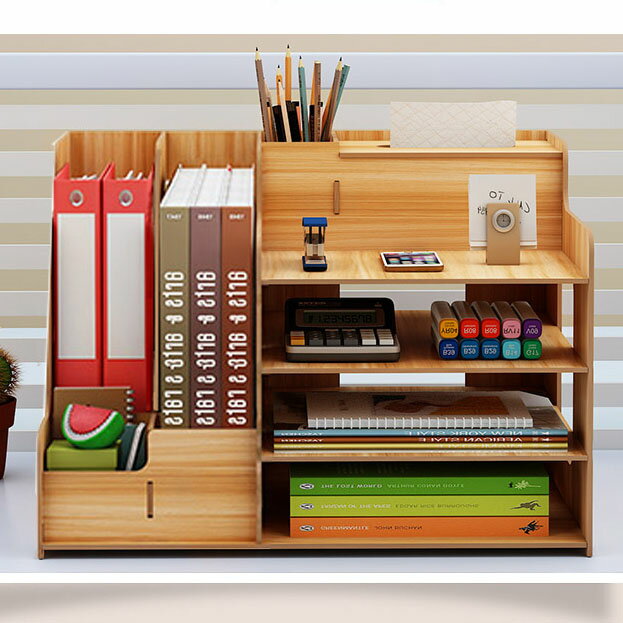 組立式収納ケース 卓上収納ケース キー付き 木製 組立式 大容量 オフィス収納 収納ボックス A4入れ テ..