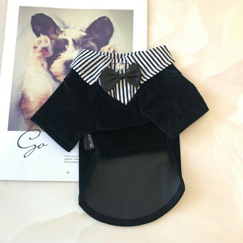 タキシード 犬 犬服 上着 ペットウエア ペット服 猫の服 ネコ ペット用品 ストライプ　ドッグウェア 犬..