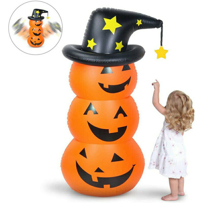 即納 ハロウィン 飾り カボチャ ハロウィン グッズ おばけ ハロウィン 置物 かぼちゃ 空気入れセット ロッキングパンプキン ディスプレイ【 インテリア 雑貨 デコレーション エアバルーン インフレータブル パーティーオーナメント お化け屋敷】 送料無料