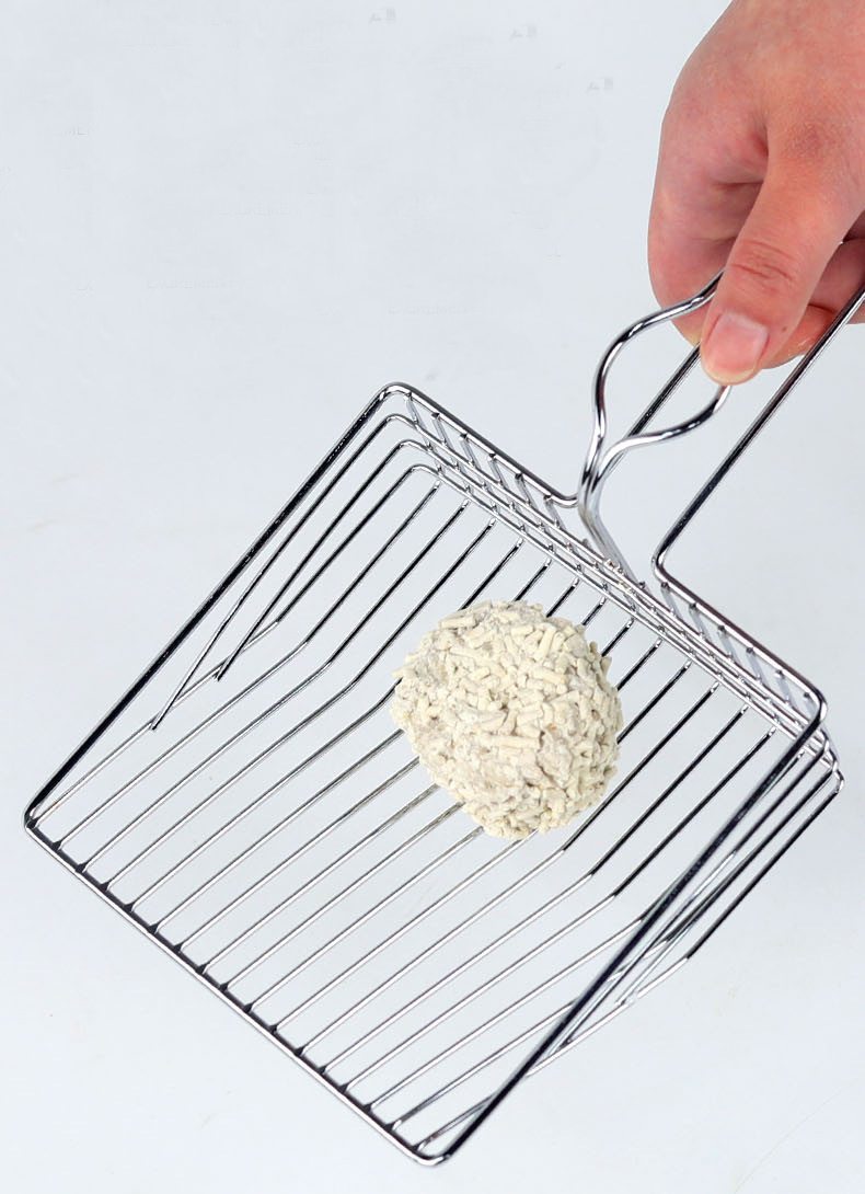 送料無料 トイレスコップ 猫砂用 ネコ ペットグッズ 金属製 砂取り シャベル 掃除用具 猫砂スコップ ふ..