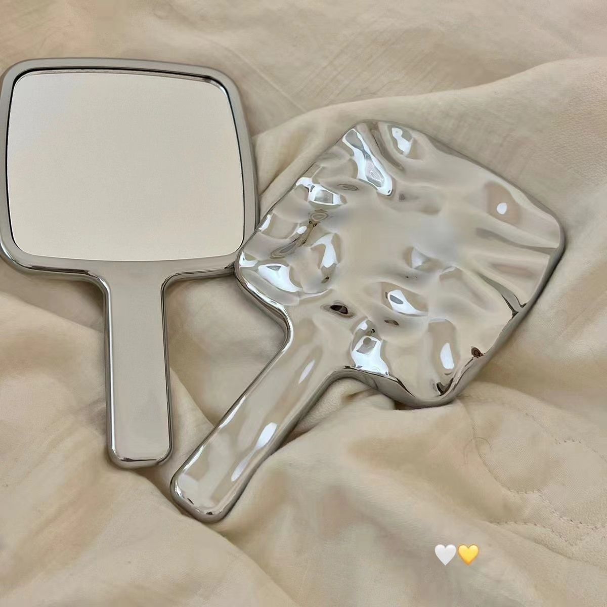 ヴィンテージハンドヘルドメイクアップミラー携帯用携帯ミラー