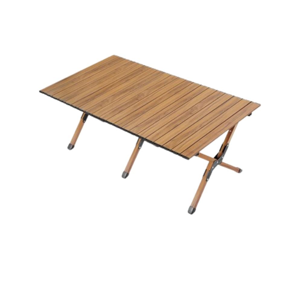 ウッドロールトップテーブルブナ天然木 コンパクト キャンプテーブル アウトドアテーブル 簡単組立 贈..