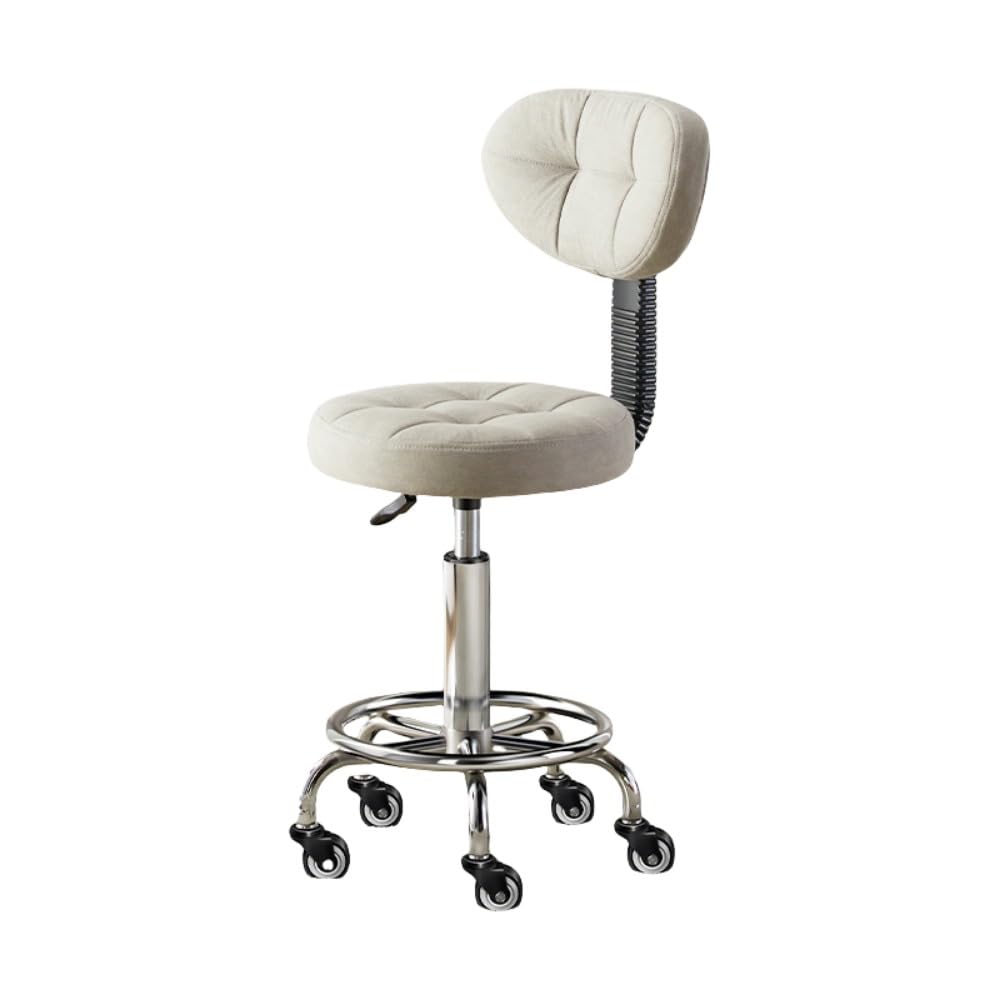 美容スツール プーリー 理髪店 リフトチェア 大型作業用 美容院 家庭用 背もたれ ネイルアート ラウン..