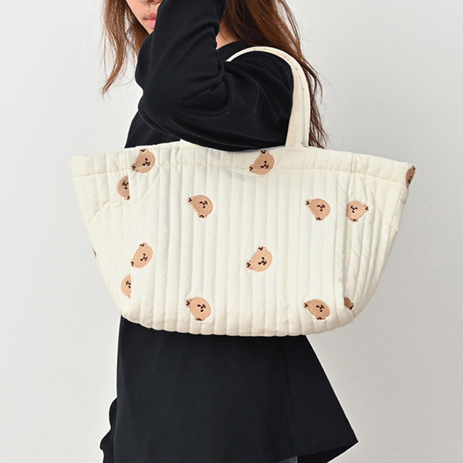 ハンドバッグプラムプラムハンギングバッグ刺繍パターンママバッグ