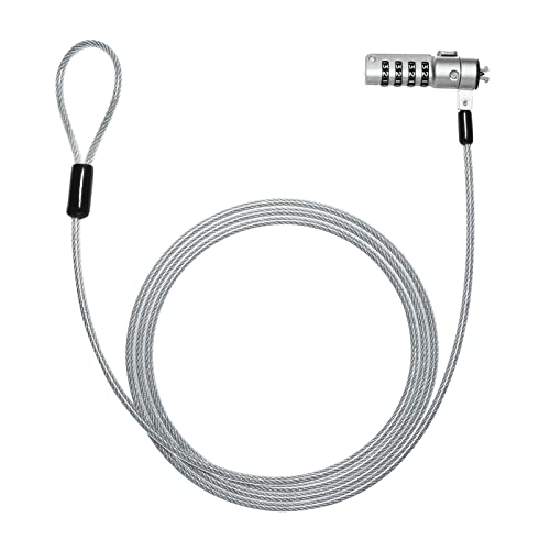 セキュリティワイヤー スロット標準&nano対応 4桁ダイヤル錠 (ワイヤー長/約1.8m