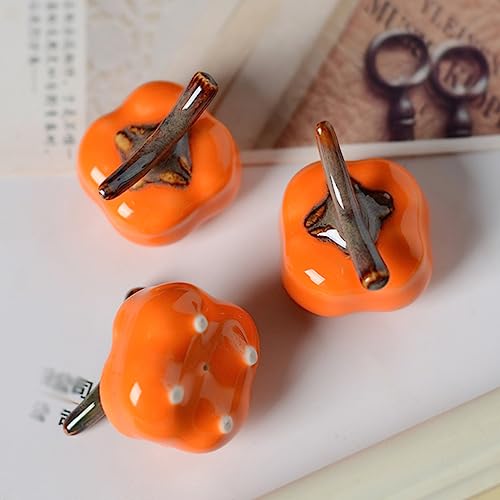 柿 果物 箸置き陶磁器 面白い型 果物型 お箸置き 陶器 おはしおき 和風 和食器 和モダン 和雑貨 レトロ 赤 カトラリーレスト 風流 料理演出 和食 料亭 旅館 和テイスト 家庭用 店用和食器