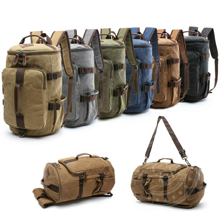 ボストンバッグ リュック リュックサック ジムバッグ リュクサック メンズ りゅっく バックパック スポーツリュック 3way ロールボストン 旅行 大容量 大きめ ドラムバッグ アウトドア キャンバス生地 帆布 2サイズ A4 多収納 シンプル フォーマル ビジネス 山登り トラベル