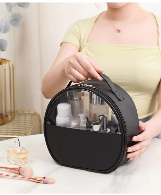 化粧ポーチ 3点セット トラベルポーチ マルチポーチ バッグ コンパクト 大容量 半透明 メイク コスメ ..