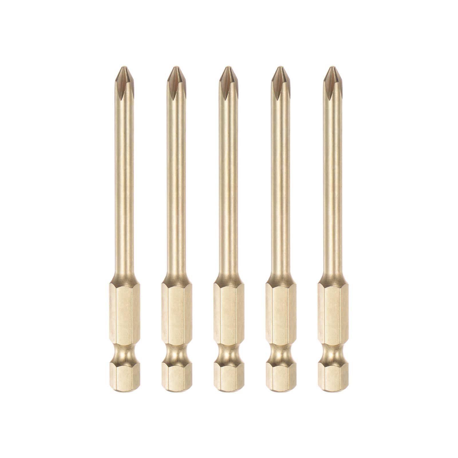 プラスヘッドスクリュードライバー ドリルビット 長さ3インチ 直径0.2インチ 1/4インチ 六角シャンク S..