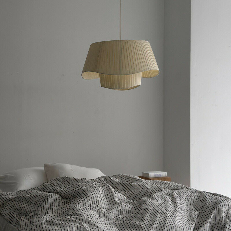 レイヤード プリーツシェード ペンダントライト 口金E26