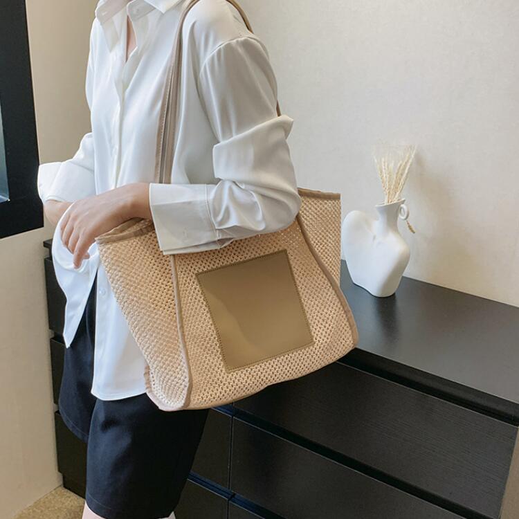 夏 新作 ファッション シンプル 大容量 トートバッグ レトロ バッグ 女性 レディース カジュアル トレ..