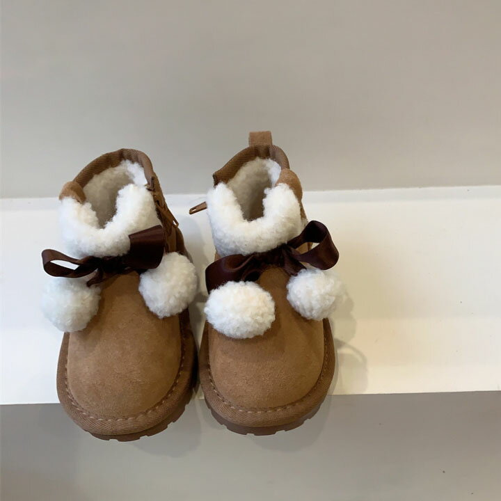 ブーツ 裏起毛 キッズ 毛玉 女の子 冬 暖かい 可愛い 入園式 入学式 キッズ靴 子供 靴 シューズ かわい..